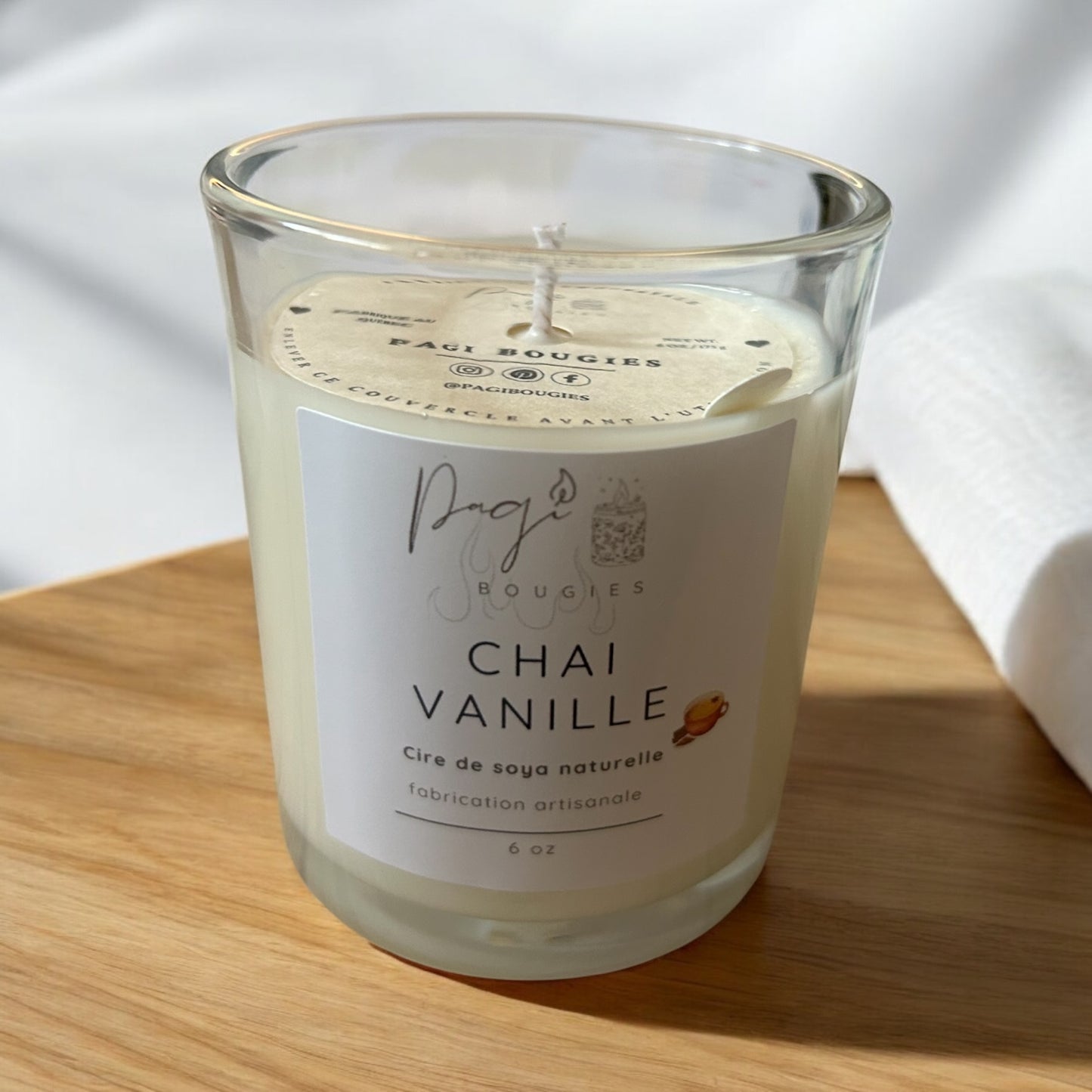 Bougie 6 oz - chai vanille