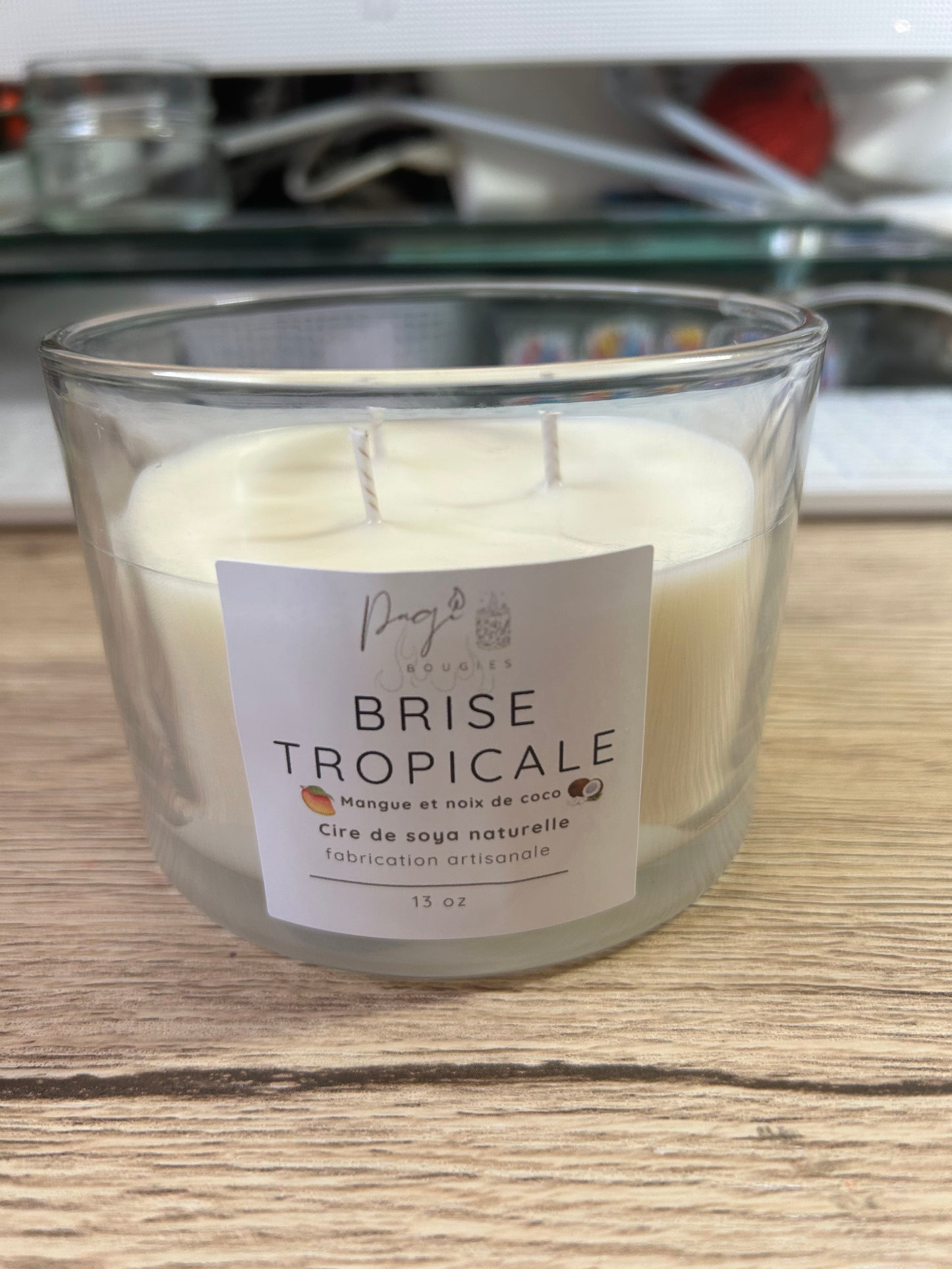 Bougie 13 oz Brise Tropicale (mangue&noix coco)