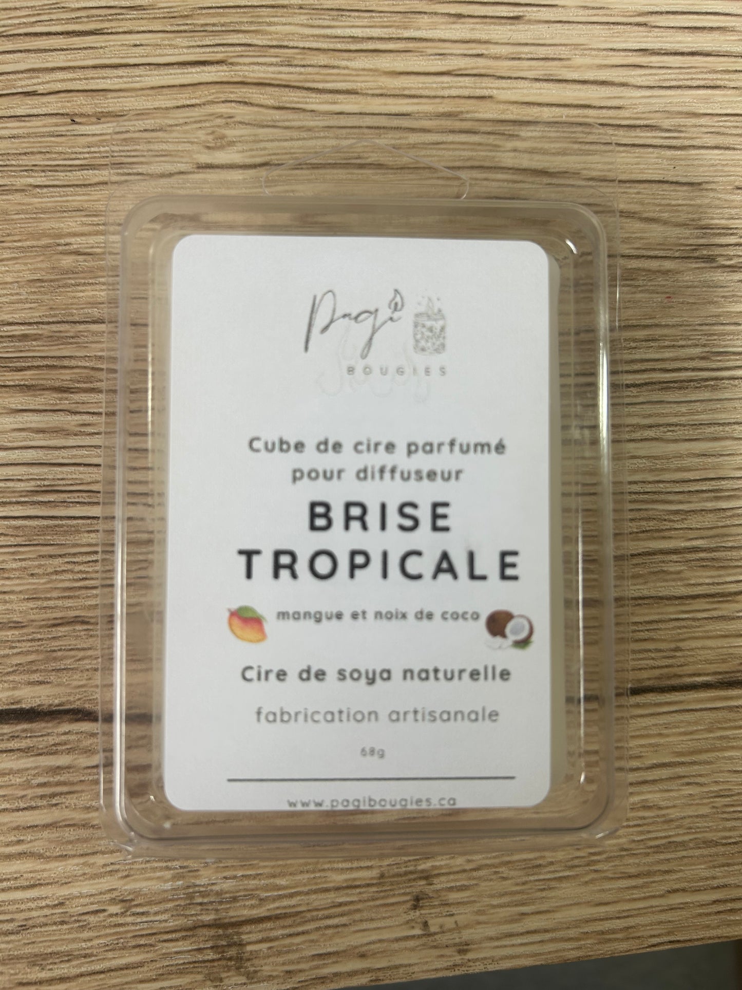 Cube de cire- Brise tropicale ( noix coco et mangue)
