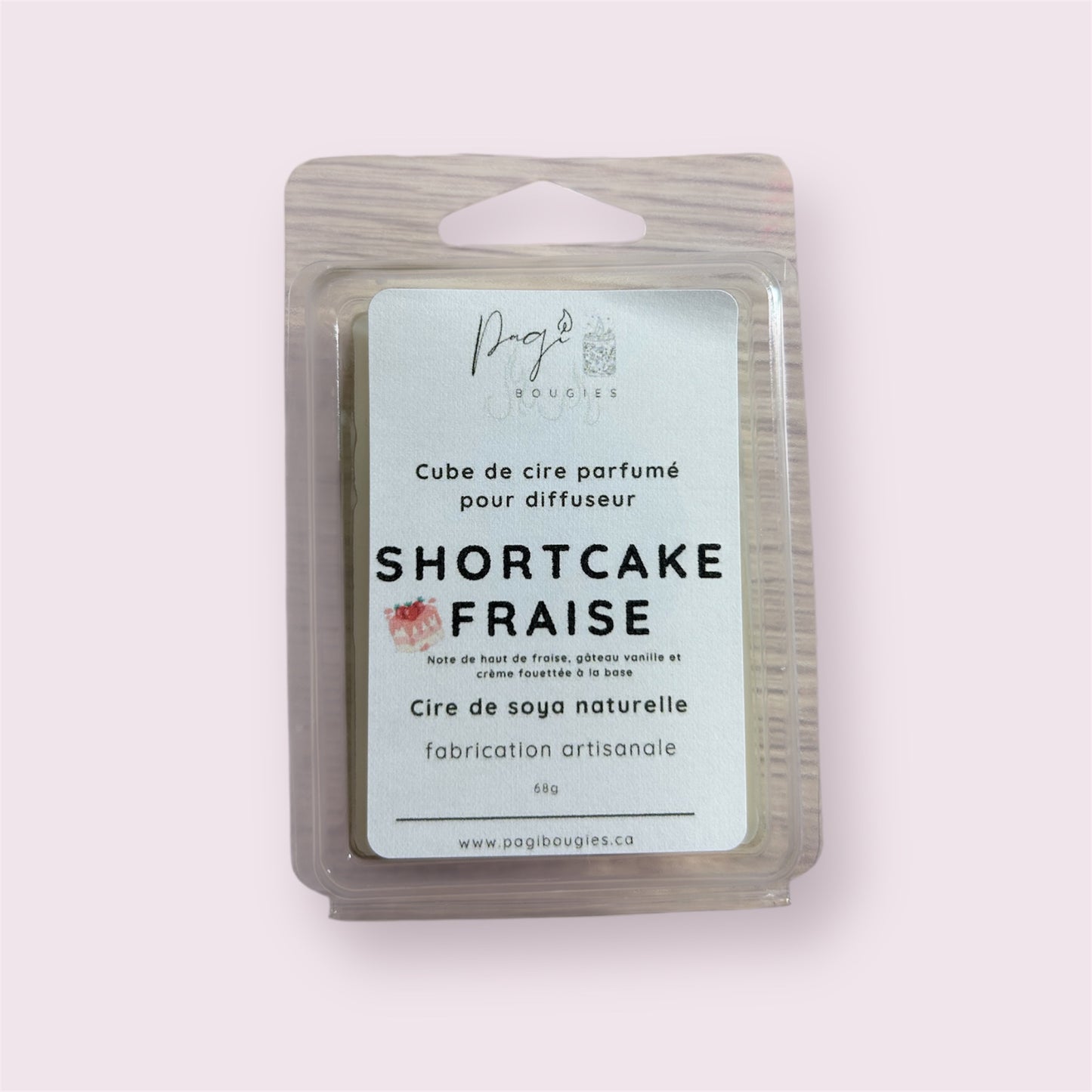 Cube de cire shortcake fraise