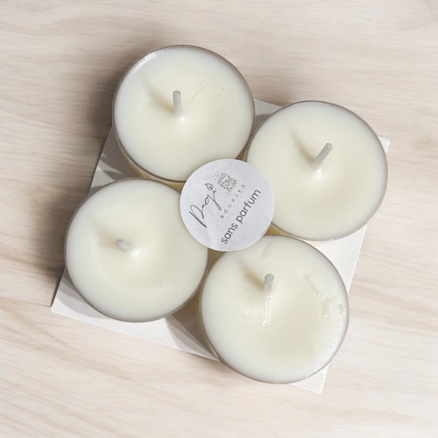 Bougie à réchaud sans parfum (cire de soya seulement)