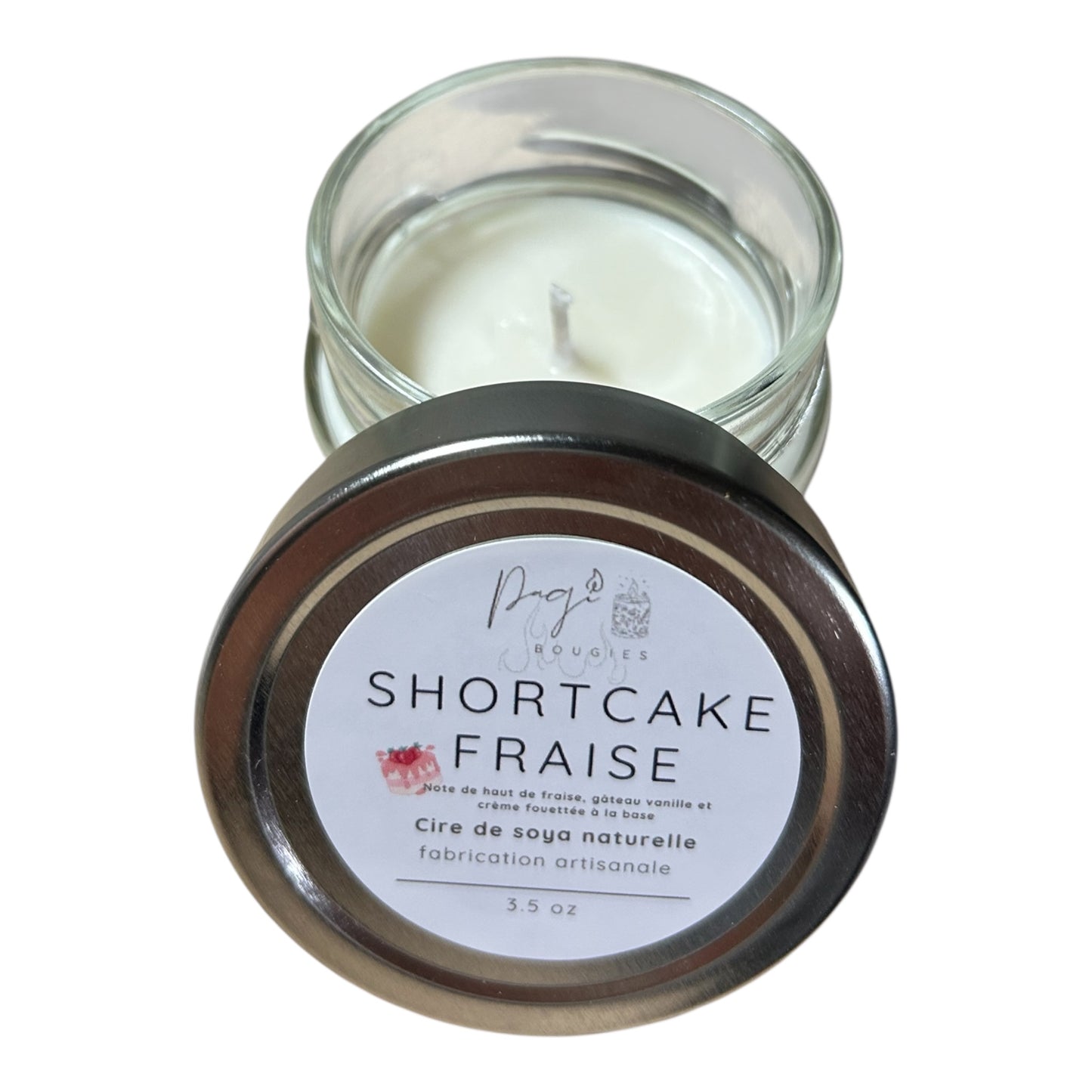 Bougie 3.5oz Shortcake fraise
