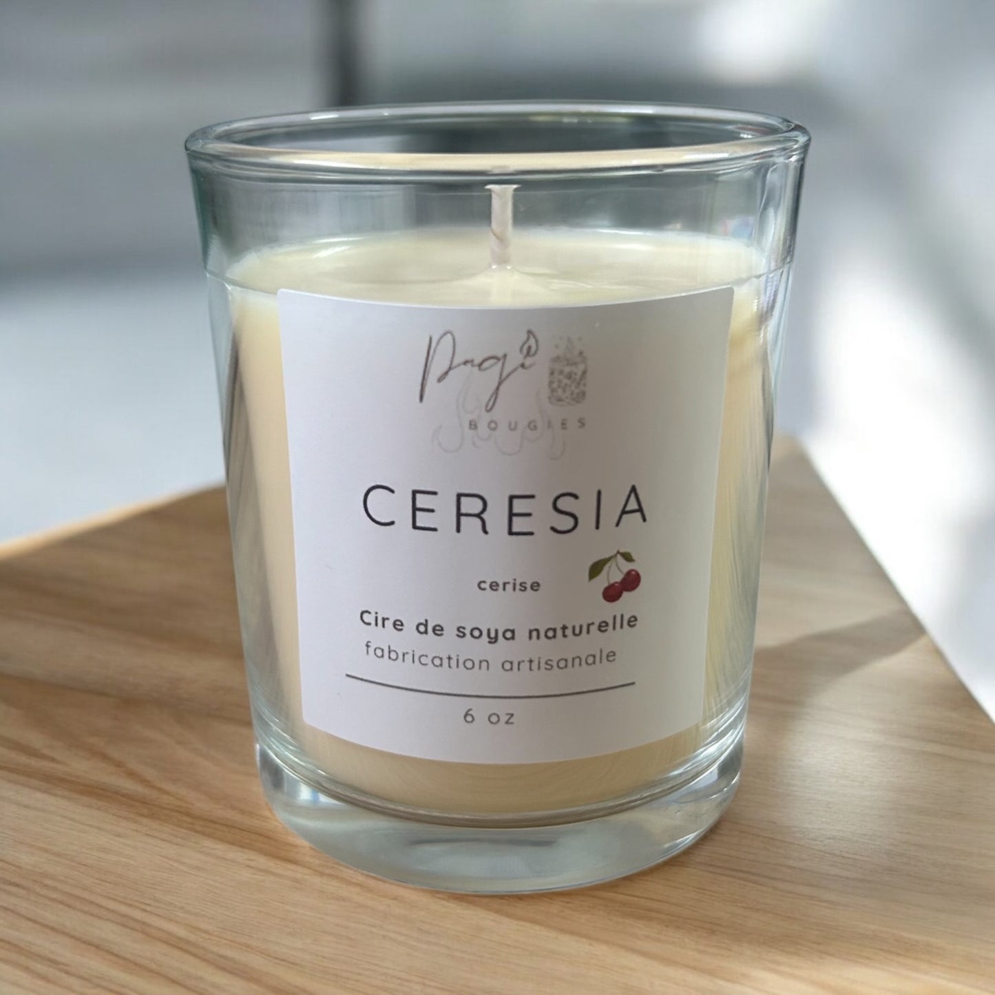 Bougie 6oz cerise