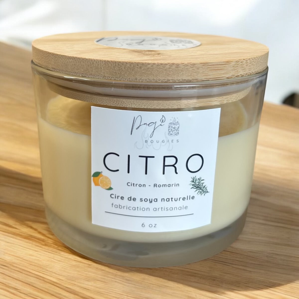 Bougie Citro (citron-romarin) - 13 oz