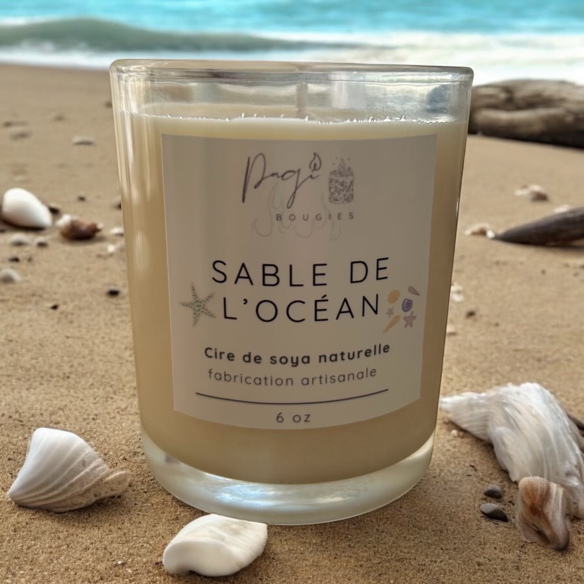 Bougie Sable de l’océan - 6 oz