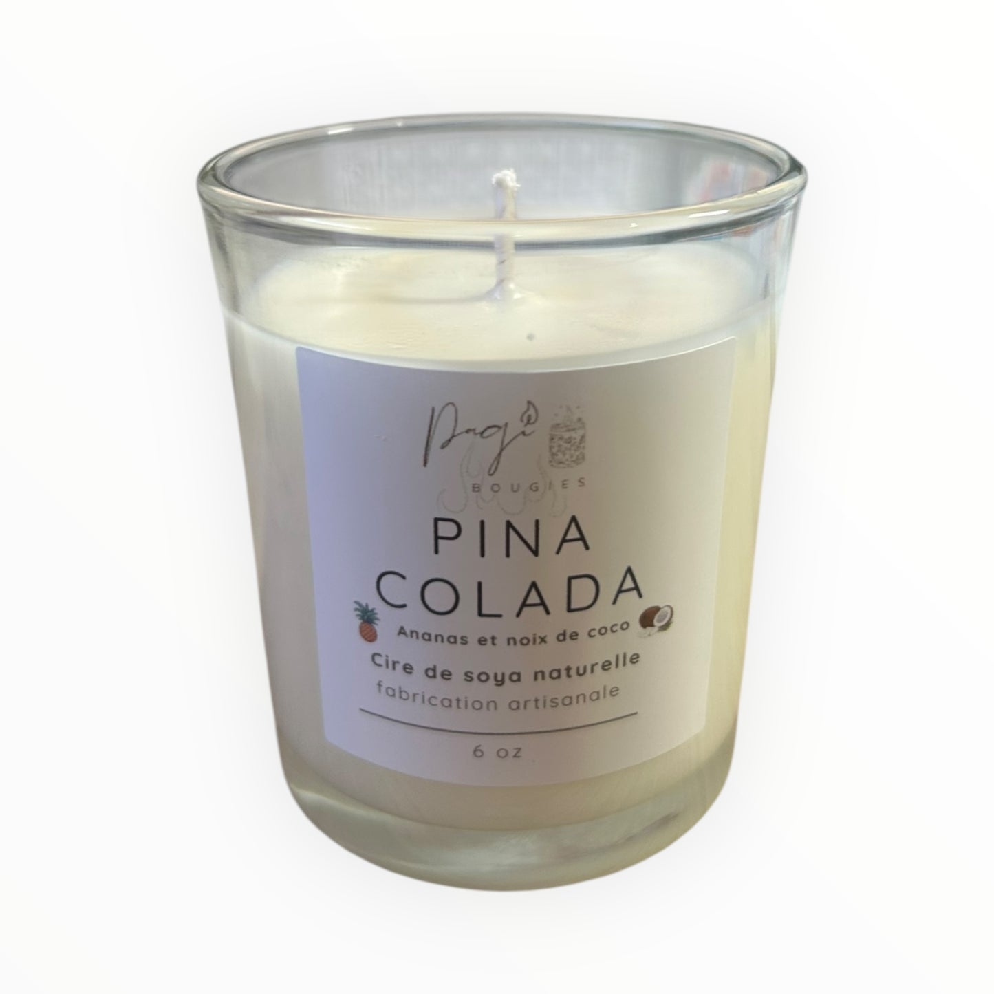 Bougie 6oz Pina Colada (Ananas&Noix coco)