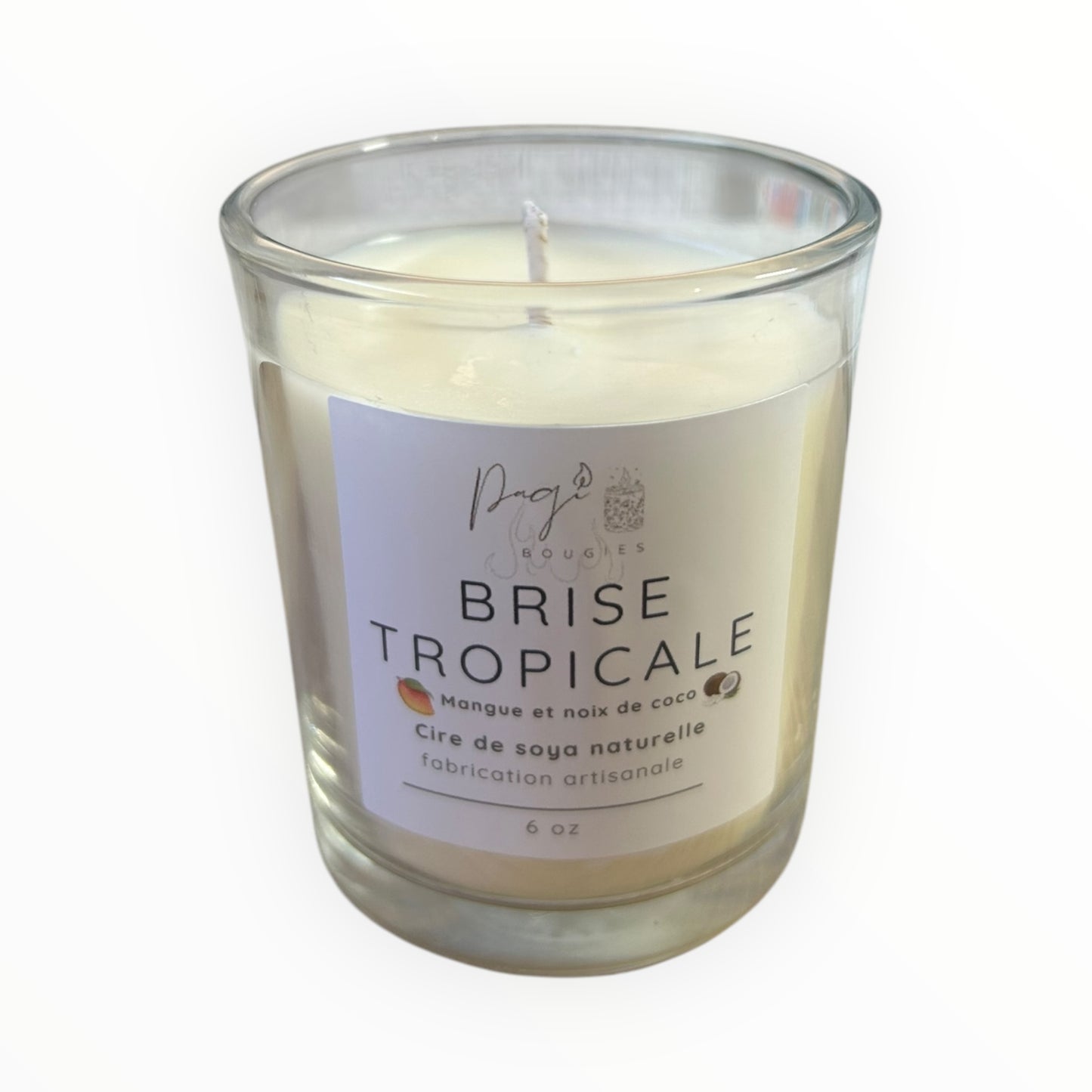 Bougie 6oz Brise Tropicale (mangue&noix coco)