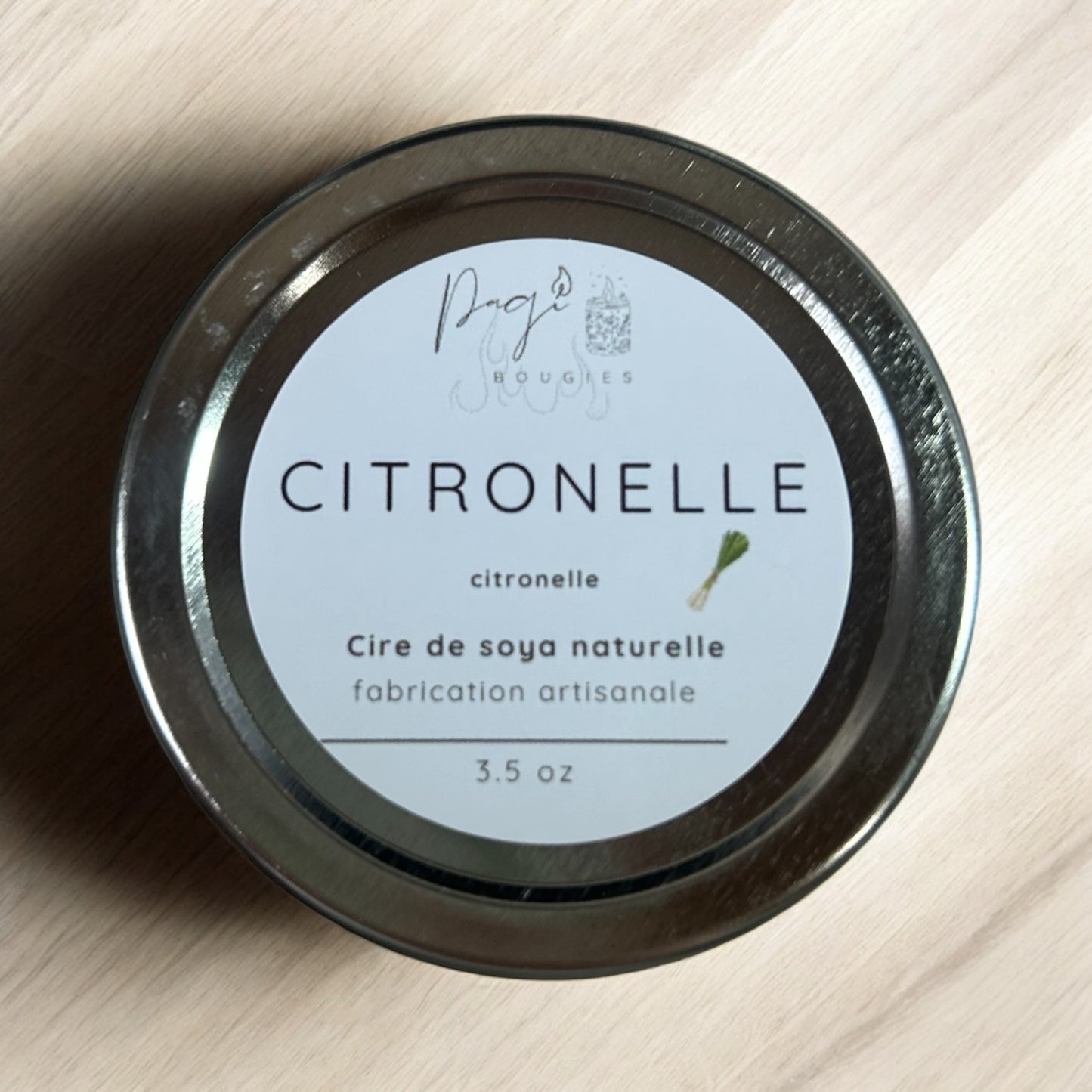Bougie 3.5oz citronnelle