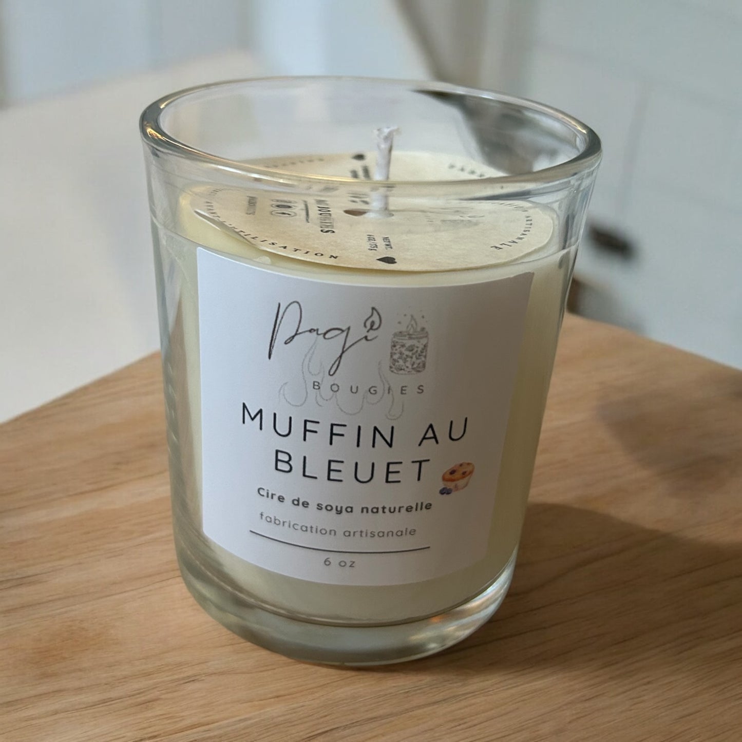 Bougie 6 oz - muffin au bleuet