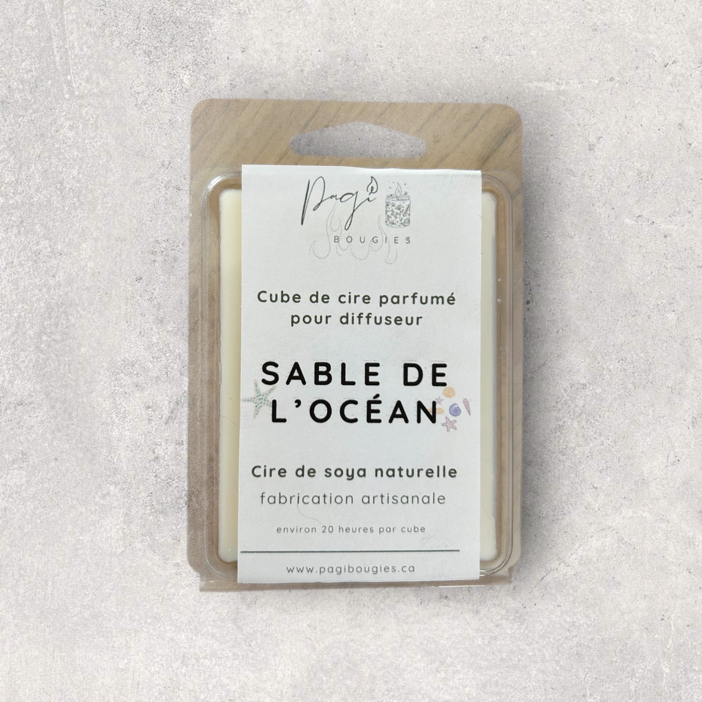 Cube de cire Sable de l’océan
