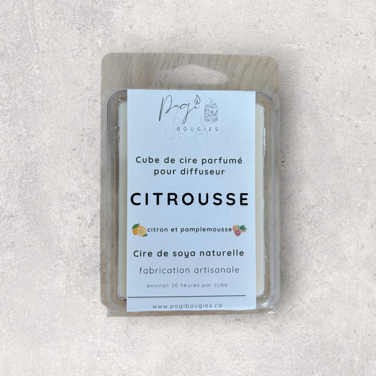 Cube de cire Citrousse (citron et pamplemousse)
