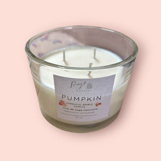 Bougie 13oz Pumpkin ( citrouille,érable et canelle)