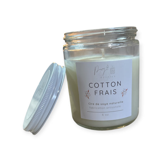 Bougie 6oz Cotton frais