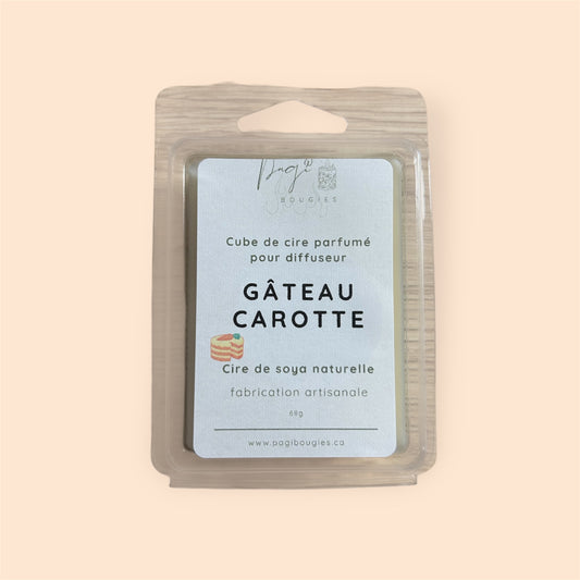 Cube de cire gâteau carotte