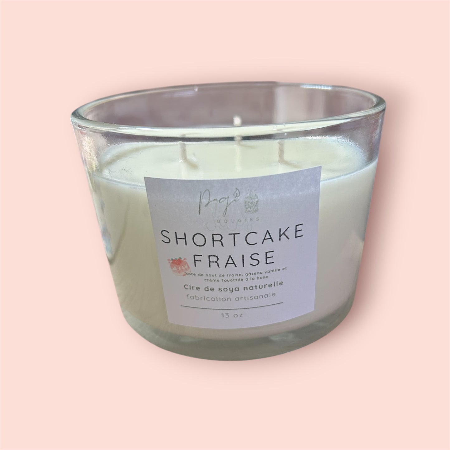 Bougie 13oz shortcake aux fraises