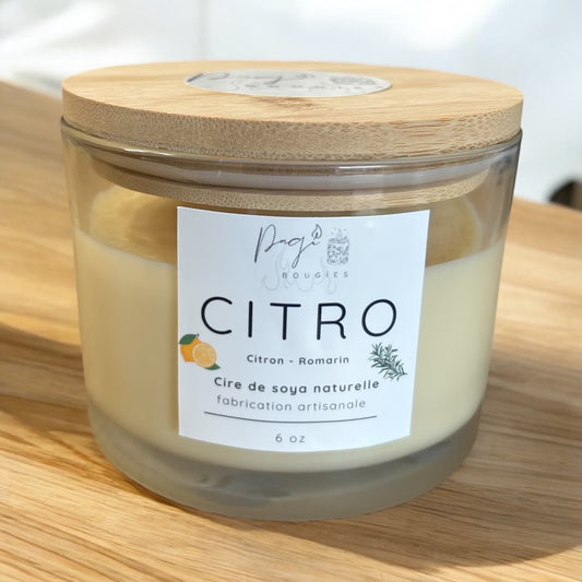 Citro Candle (lemon-rosemary) - 13 oz
