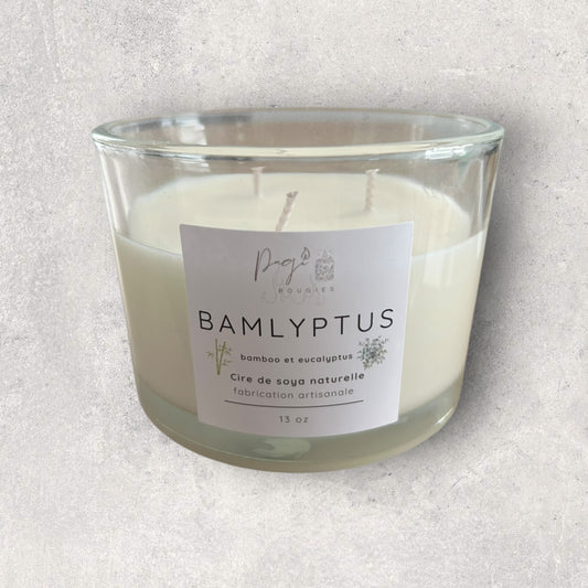 Bougies 13 oz bambou et eucalyptus