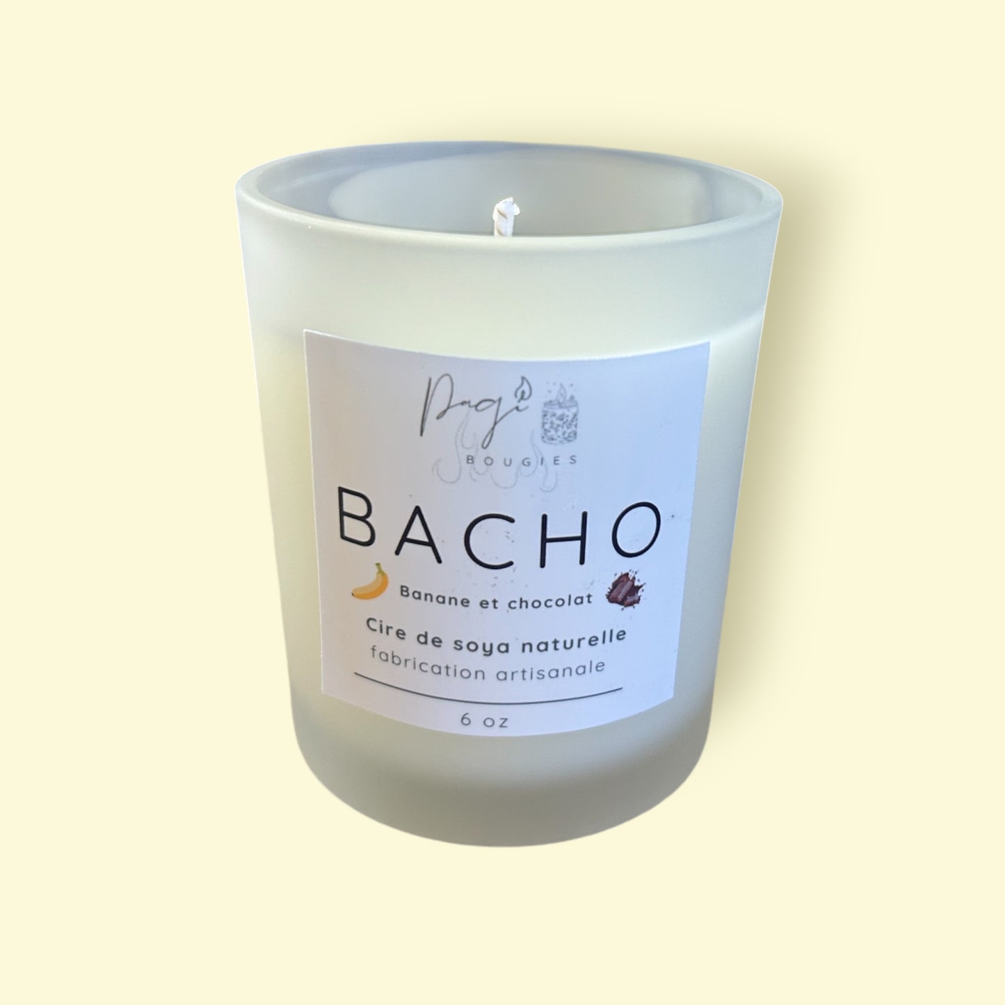 Bougie Bacho ( banane et chocolat)