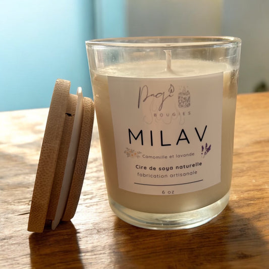 Milav Candle (Lavender-Chamomile) 6 oz